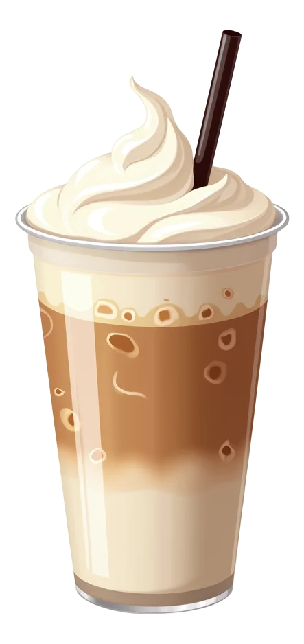 Iced Flat White with Whipped Milk - Semi-Skimmed Milk