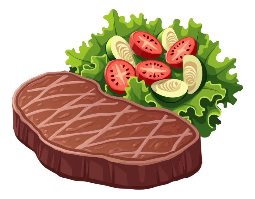 Gourmet 8oz Sirloin Steak with Side Salad