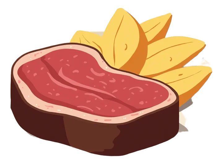 Gourmet 10oz Rib-Eye Steak with Chips