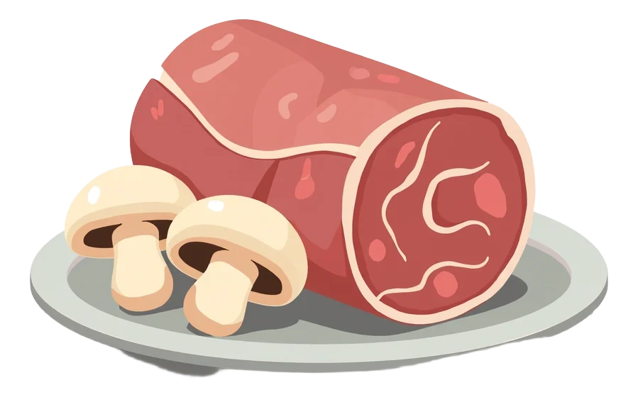 Ham & Mushrooms