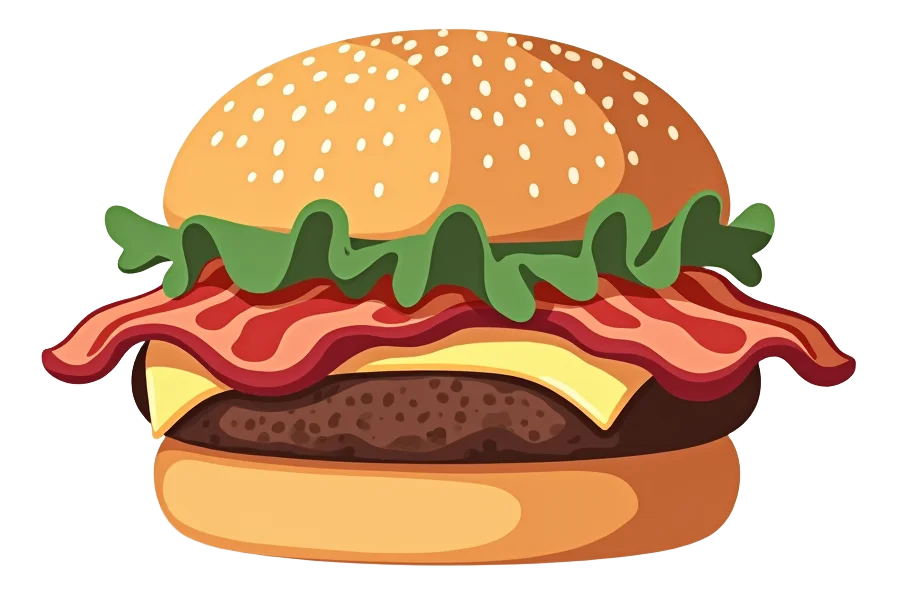Bacon Burger (bun + meat only)