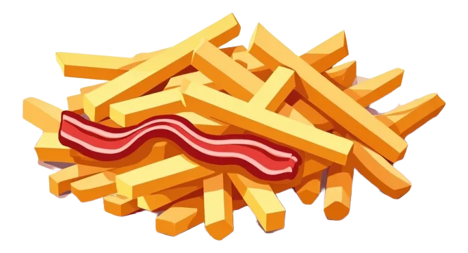 Loaded King Fries with Bacon