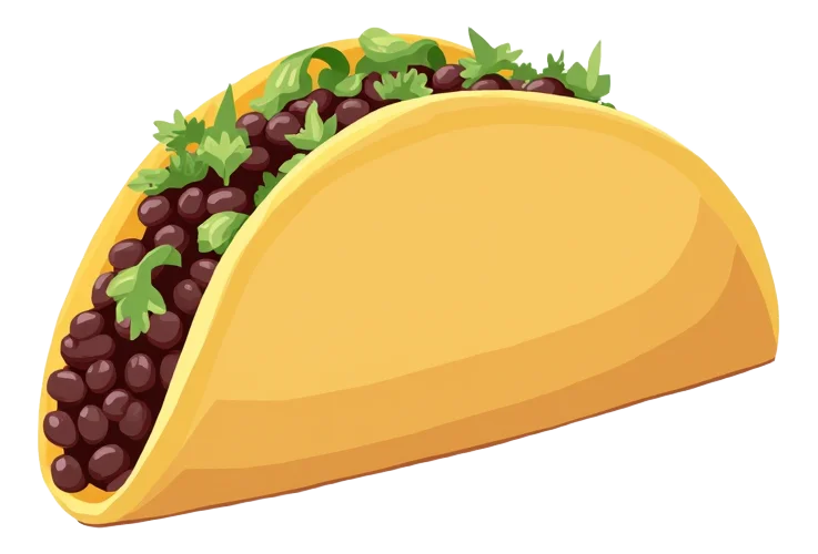 Soft Taco Supreme - Black Beans
