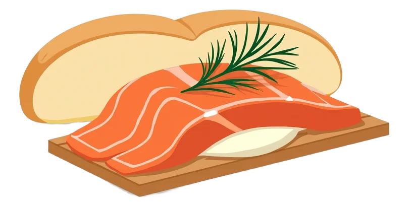 Smoked Salmon, Soft Cheese & Dill Baguette