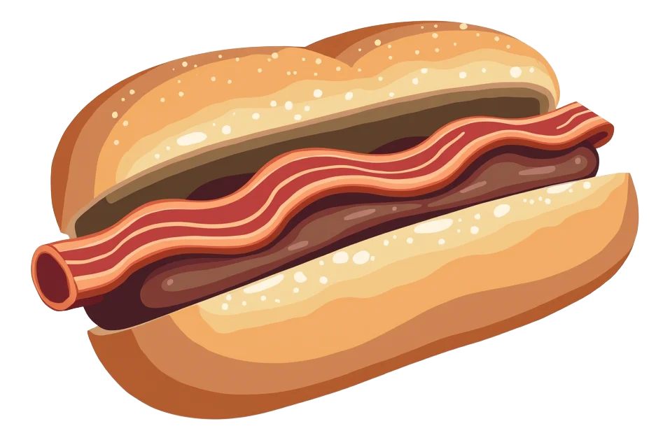 Bacon Dog (bun + meat only)
