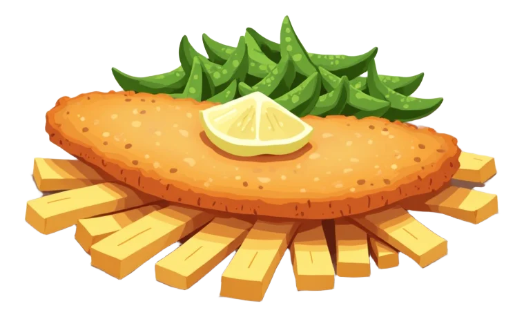 Signature Fish & Chips - buttered peas