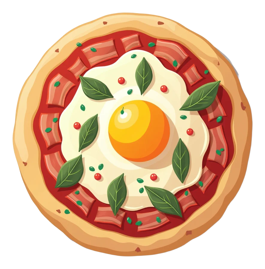 Picollo Italian Bacon & Egg Pizza