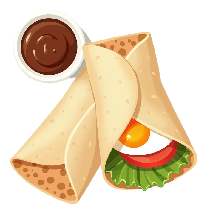 Breakfast Wrap with Brown Sauce