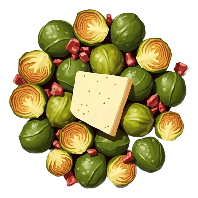Roasted Sprouts, Pancetta & Parmesan