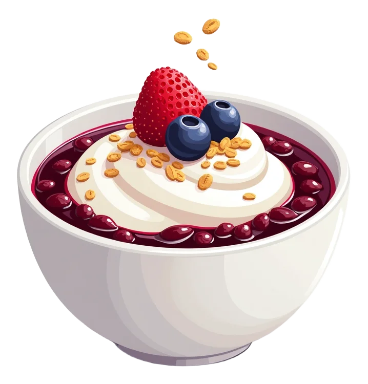 Greek Style Yogurt with Mixed Berry Compote & Crunchy Granola