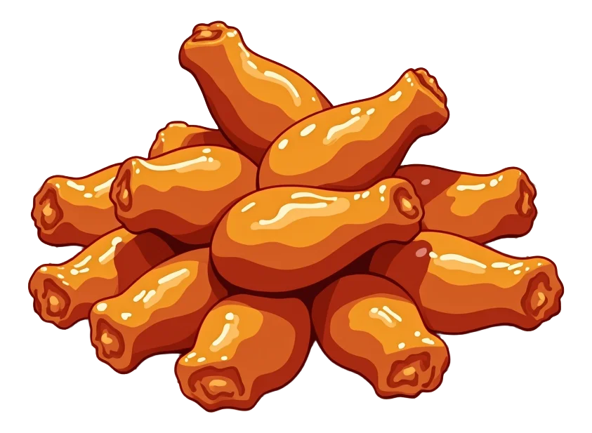 12 Honey BBQ Hot Wings