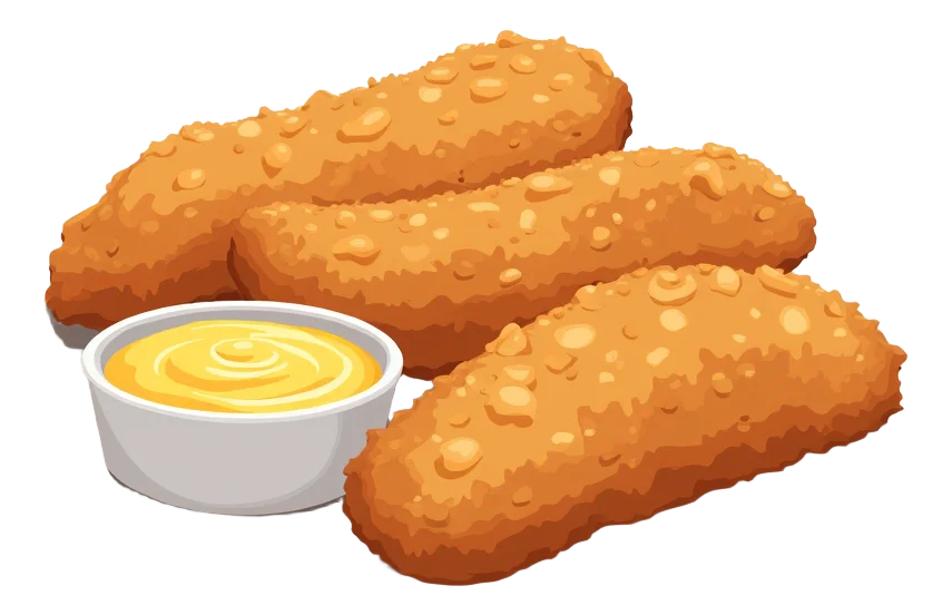 Crispy Chicken Tenders (3) with Nacho Cheese Sauce