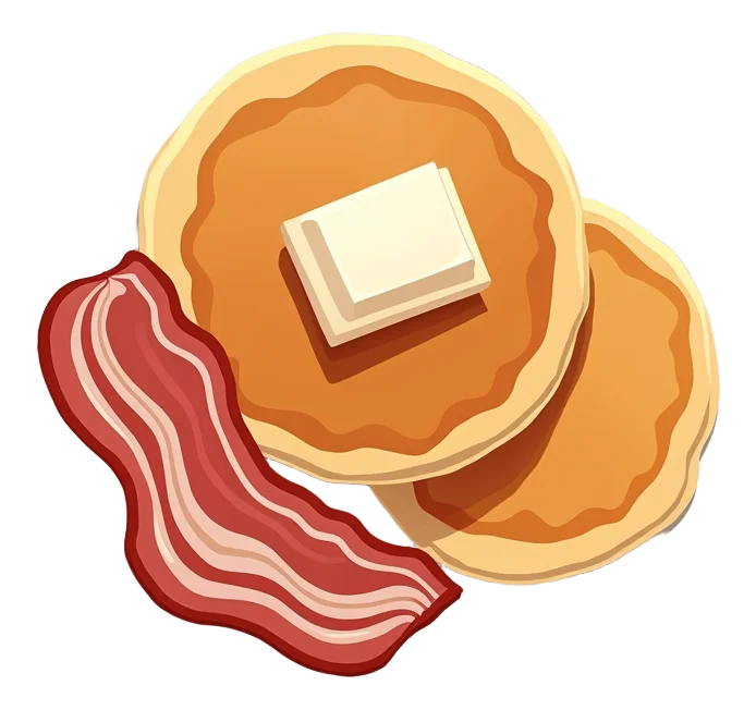 #23 Pancake Platter with Bacon