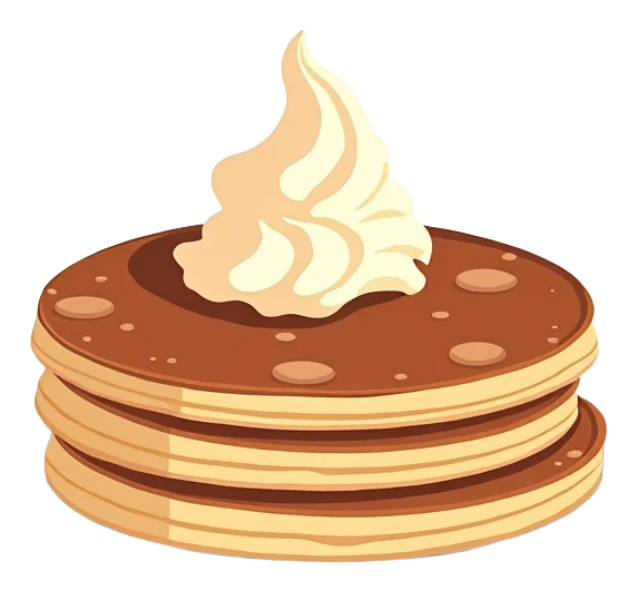 American-Style Pancakes with Ice Cream