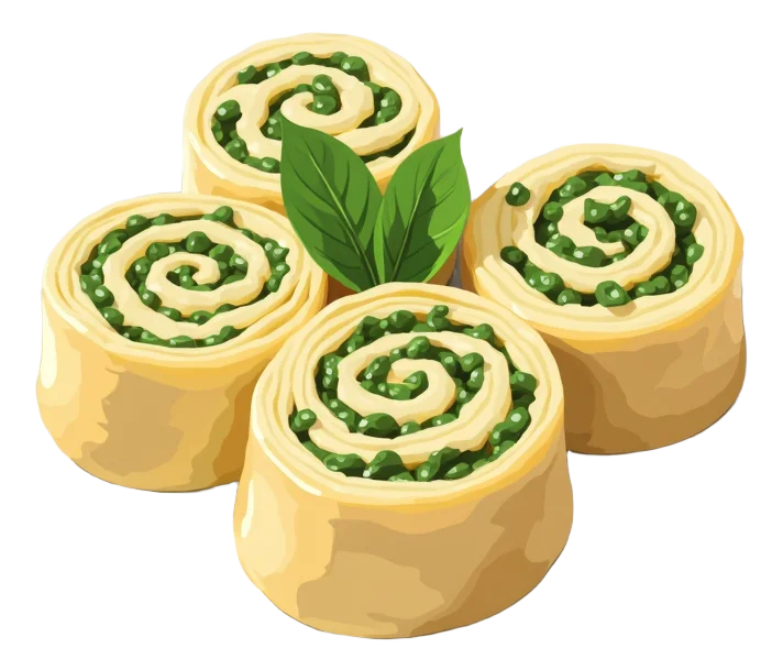Cheesy Pesto Pinwheels