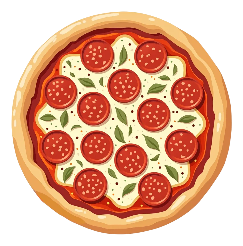 Individual Handcrafted (11") WITHOUT Garlic - Sharing Pepperoni Stuffed Crust (14")