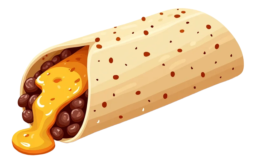 Nacho Cheese Dip Burrito - Seasoned Beef