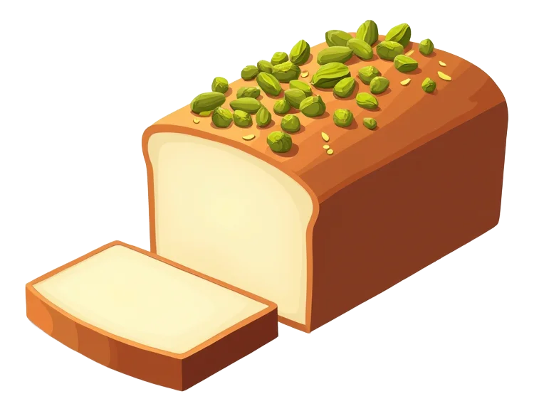 Pistachio & White Chocolate Loaf Cake