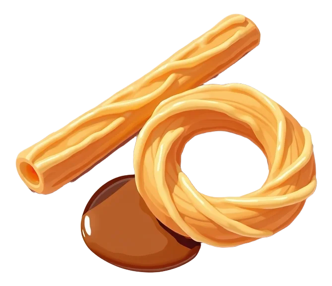 Churros (2) with Caramel Sauce