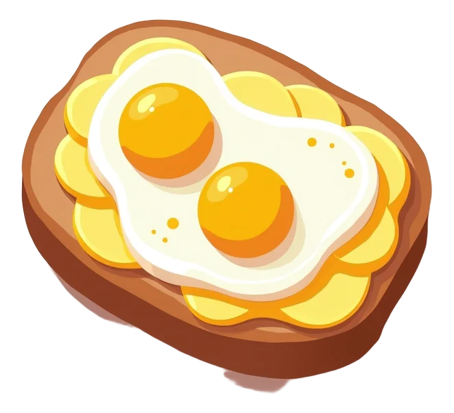 Eggs on Bruschetta - scrambled eggs