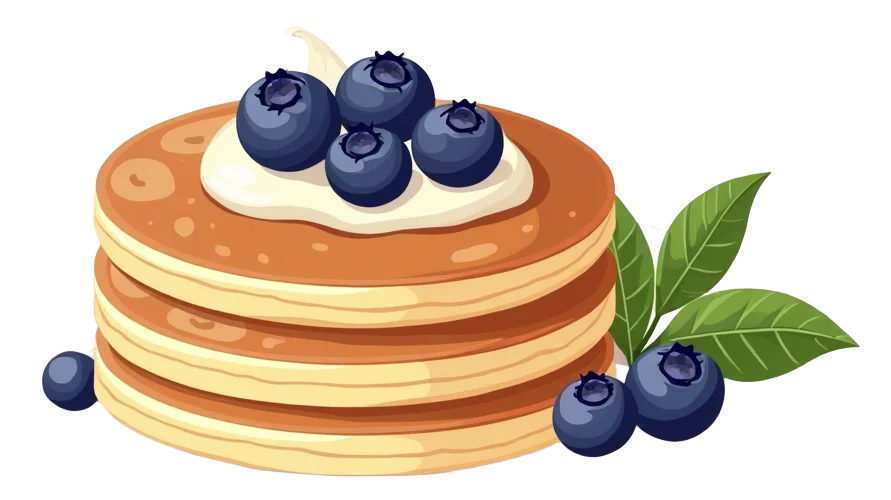 Blueberries & Mascarpone Pancakes