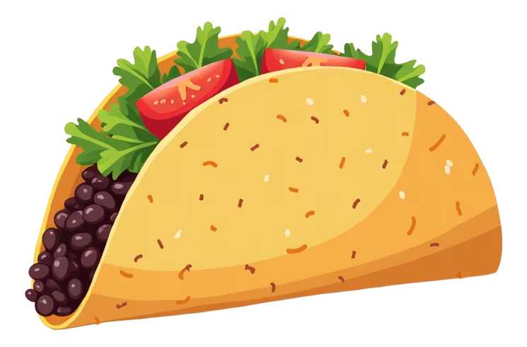 Crunchy Taco - Black Beans