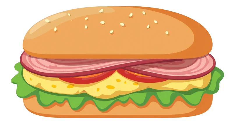 Honey Roast Ham and Egg Salad Roll
