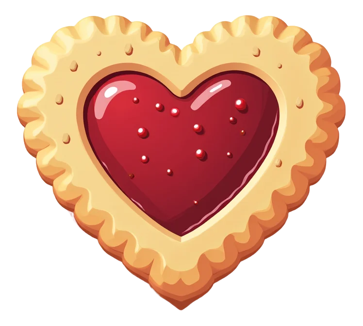 Jammy Heart Biscuit