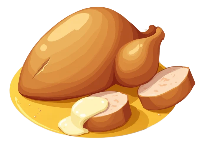Roast Chicken with Honey Mustard Mayonnaise Oval Bite