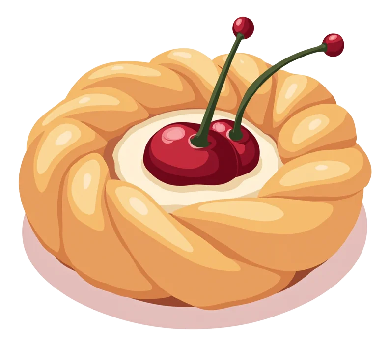 Cherry Cream Choux Bun