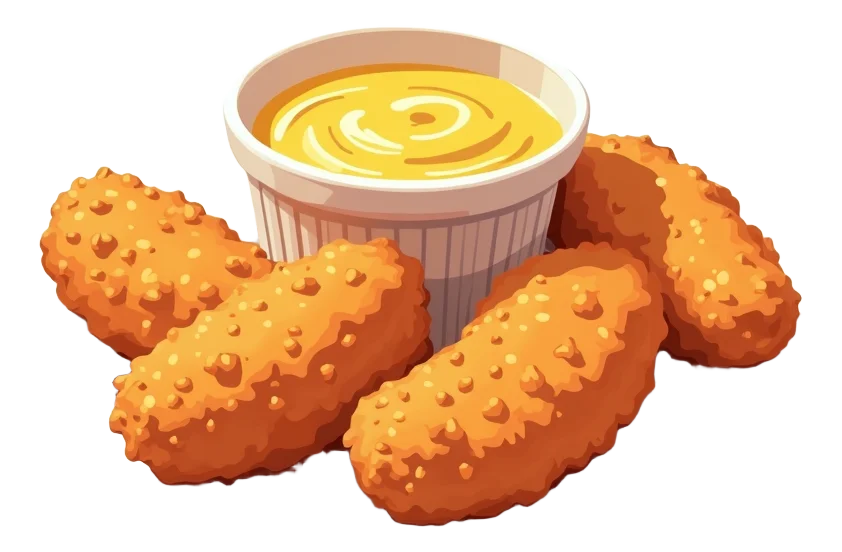 Crispy Chicken Tenders (5) with Nacho Cheese Sauce