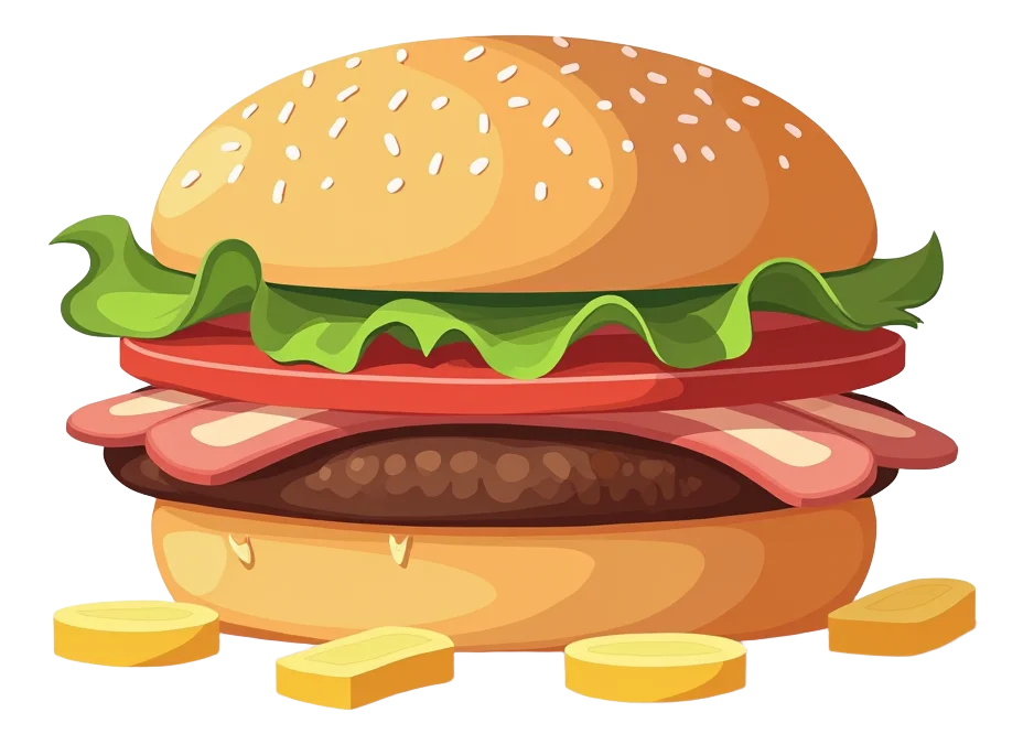 74 Baconeater Burger & Chips without Bun