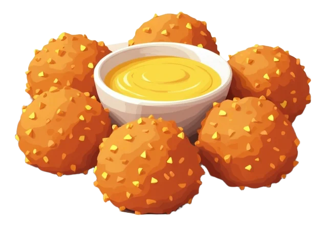 Chicken Bites (5) with Nacho Cheese Sauce