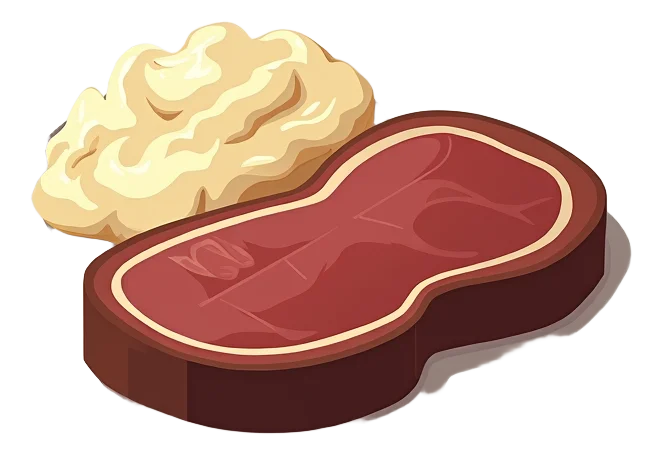 Classic 10oz Rib-Eye Steak with Mashed Potato