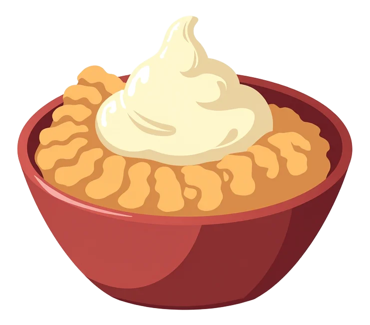 British Bramley Apple Crumble with Custard