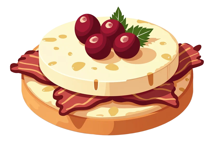 Brie, Bacon & Cranberry - Cheesy Bites (14")