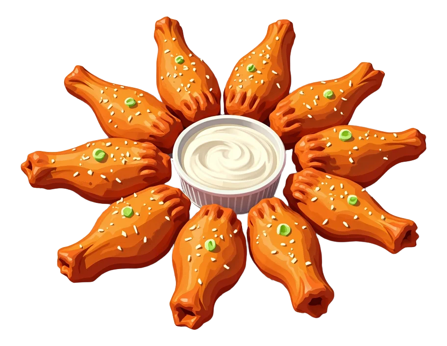 12 Garlic Parmesan Hot Wings