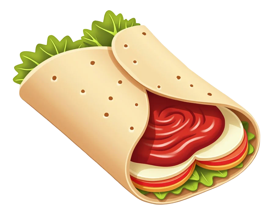 Breakfast Wrap with Ketchup