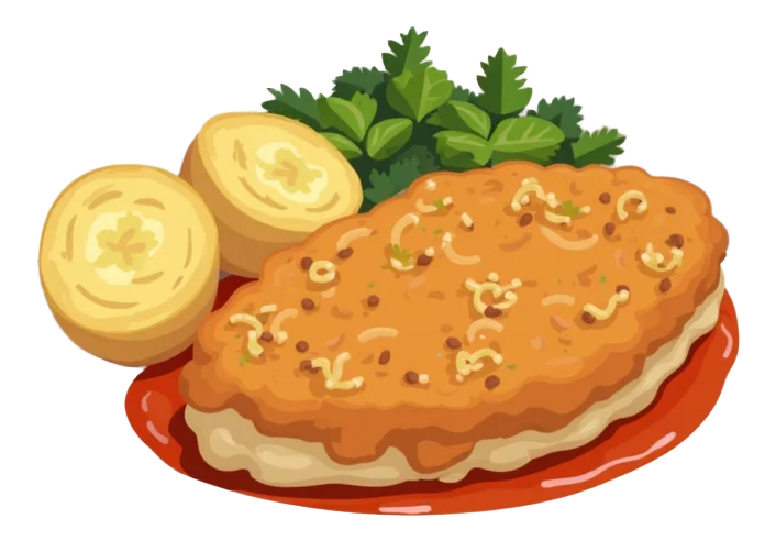Pollo Milanese with Potatoes