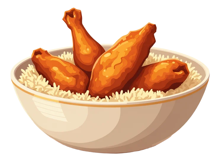 Chicken Wing Basket - Spicy Rice