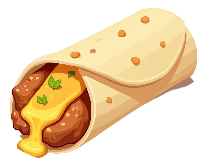 Nacho Cheese Dip Burrito - Chicken
