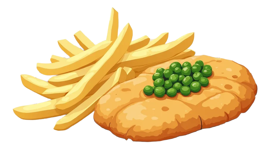 Signature Fish & Chips - mushy peas