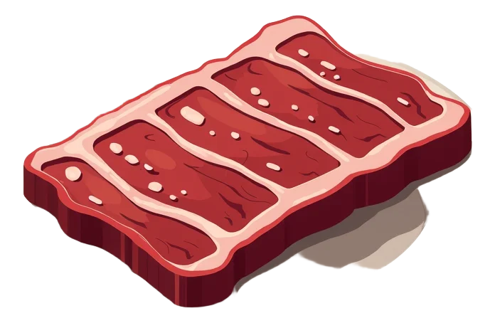 Half Rack of Ribs with our BBQ Sauce