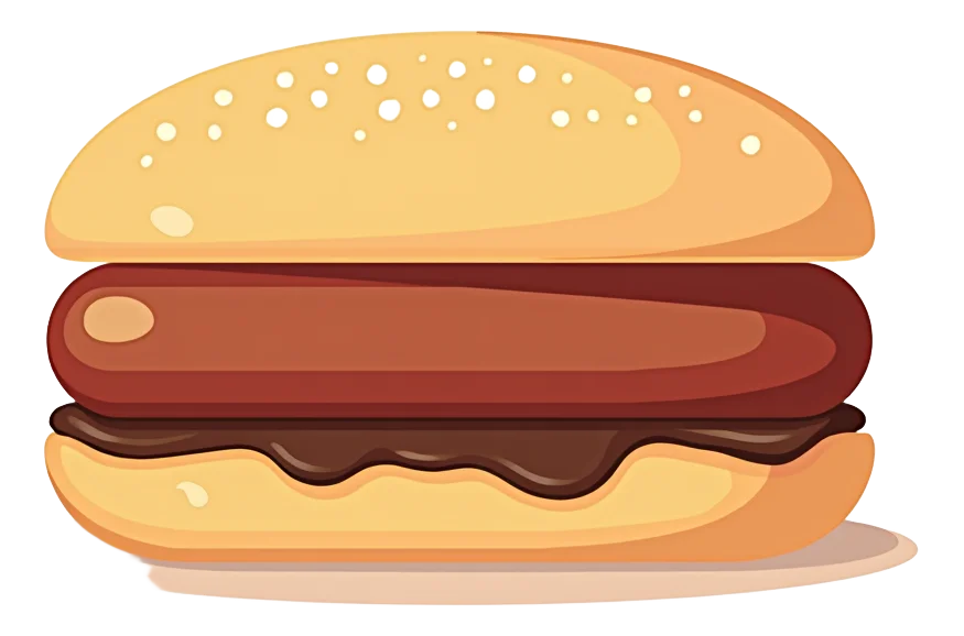 Sausage Sandwich with Brown Sauce