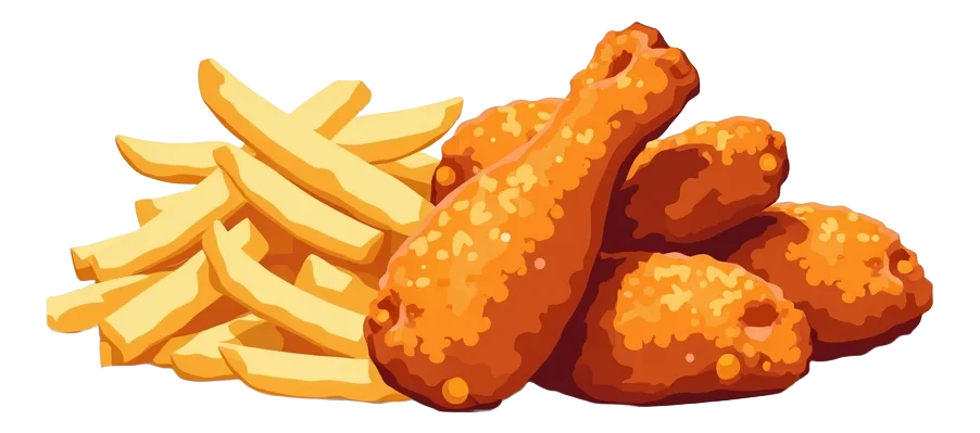 8 Wings & Wedges Combo