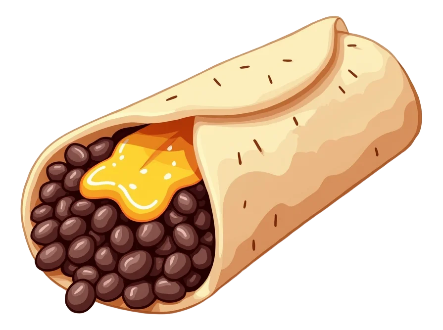 Double Cheesy Black Bean Cravings Burrito