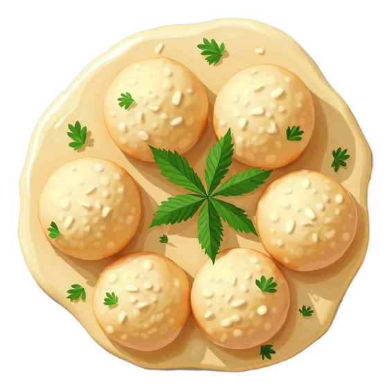 Vegan Dough Balls with Garlic & Parsley spread