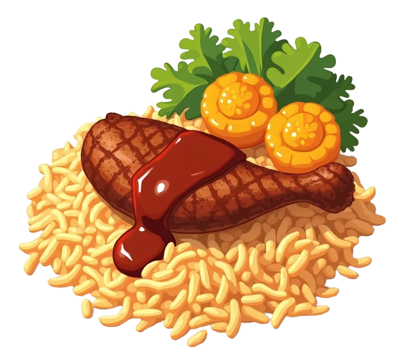 Smoky Cajun Rice with BBQ Chicken and Sweetcorn Fritters