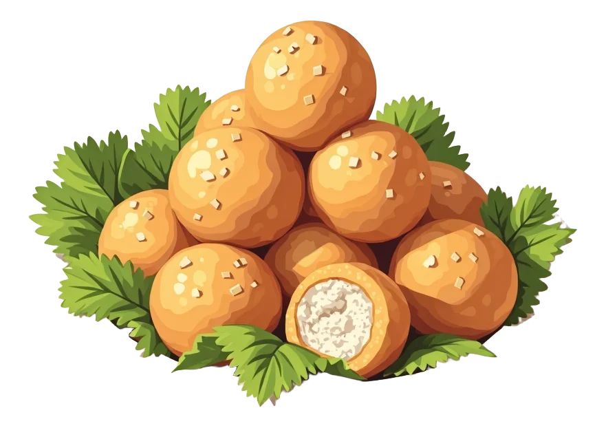 Piccolo dough balls Gluten Free with houmous - with salad