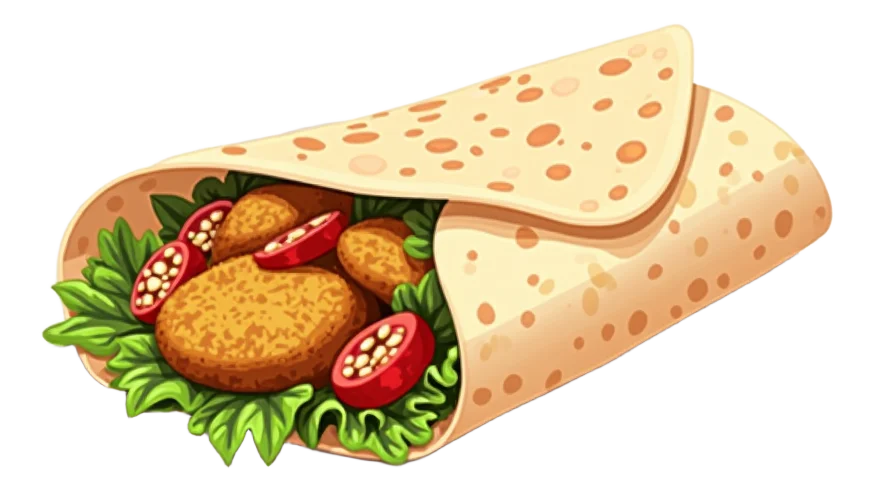 Falafel & Halloumi Hot Wrap